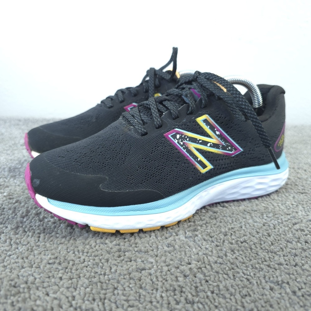 New Balance Fresh Foam 680v7 Womens Size 6.5 Runningg Shoes Black Sneakers Low